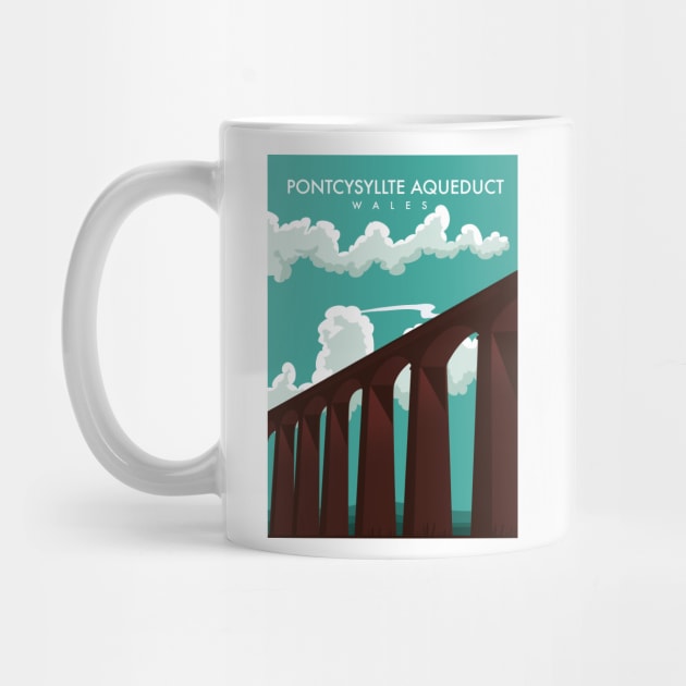 Pontcysyllte Aqueduct Wales Travel poster by nickemporium1